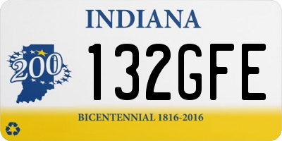 IN license plate 132GFE