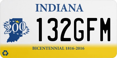 IN license plate 132GFM