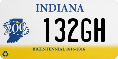 IN license plate 132GH