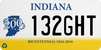 IN license plate 132GHT