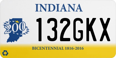 IN license plate 132GKX