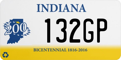 IN license plate 132GP