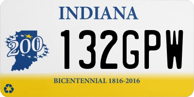 IN license plate 132GPW