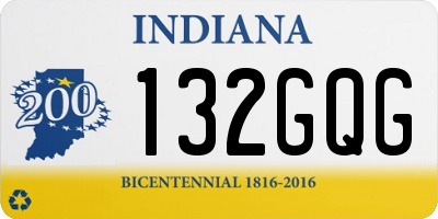 IN license plate 132GQG