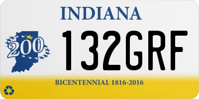 IN license plate 132GRF
