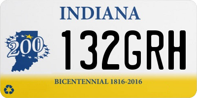IN license plate 132GRH
