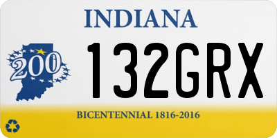 IN license plate 132GRX