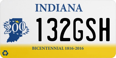 IN license plate 132GSH