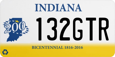 IN license plate 132GTR