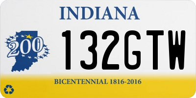 IN license plate 132GTW