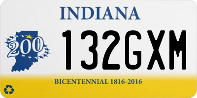IN license plate 132GXM