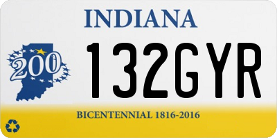 IN license plate 132GYR