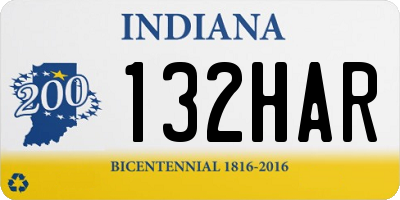 IN license plate 132HAR