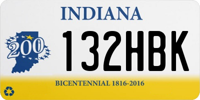 IN license plate 132HBK