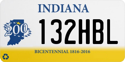 IN license plate 132HBL