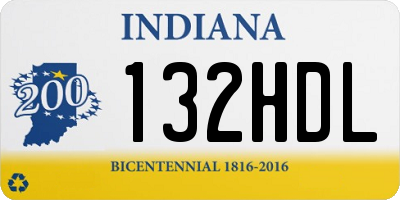 IN license plate 132HDL