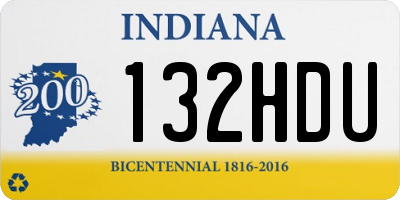 IN license plate 132HDU