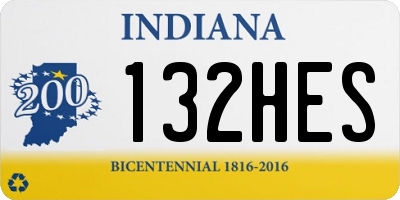 IN license plate 132HES