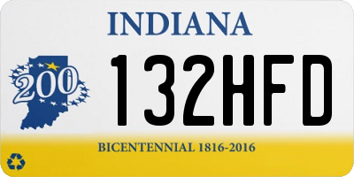 IN license plate 132HFD