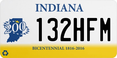 IN license plate 132HFM