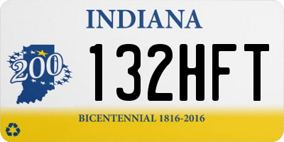 IN license plate 132HFT