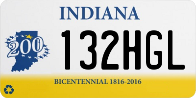 IN license plate 132HGL