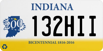 IN license plate 132HII