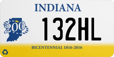 IN license plate 132HL