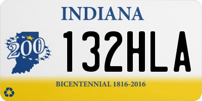 IN license plate 132HLA