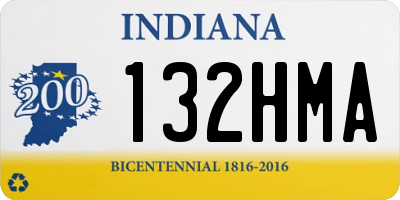 IN license plate 132HMA