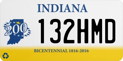 IN license plate 132HMD