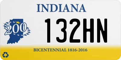 IN license plate 132HN