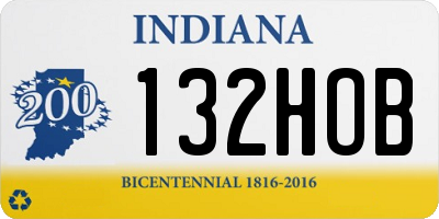 IN license plate 132HOB