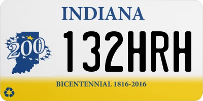 IN license plate 132HRH