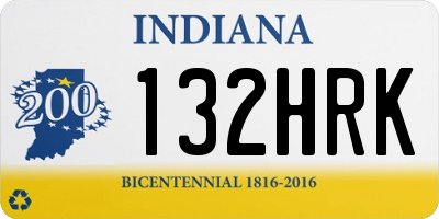 IN license plate 132HRK