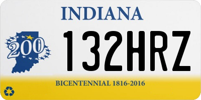 IN license plate 132HRZ