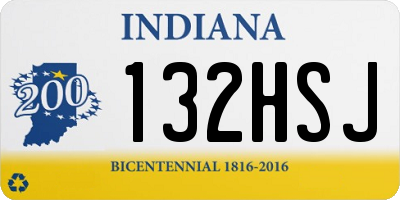 IN license plate 132HSJ