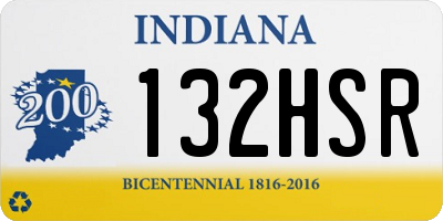 IN license plate 132HSR