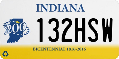 IN license plate 132HSW