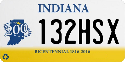 IN license plate 132HSX