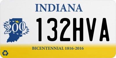 IN license plate 132HVA