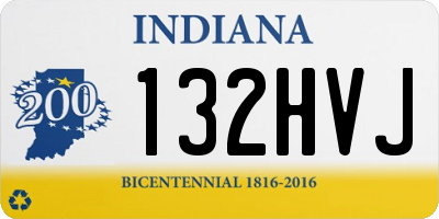 IN license plate 132HVJ