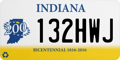 IN license plate 132HWJ