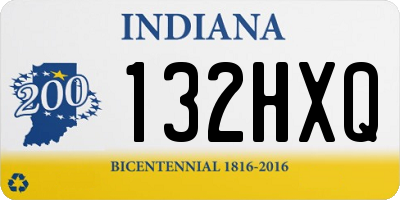 IN license plate 132HXQ