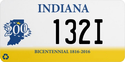 IN license plate 132I