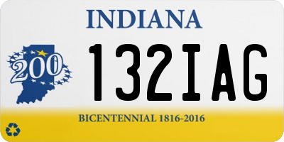 IN license plate 132IAG