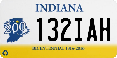 IN license plate 132IAH