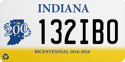 IN license plate 132IBO