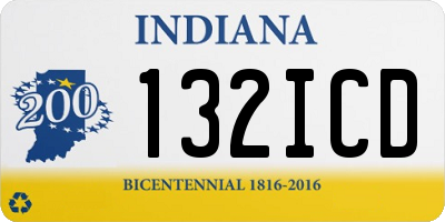 IN license plate 132ICD