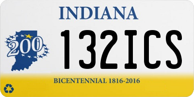 IN license plate 132ICS
